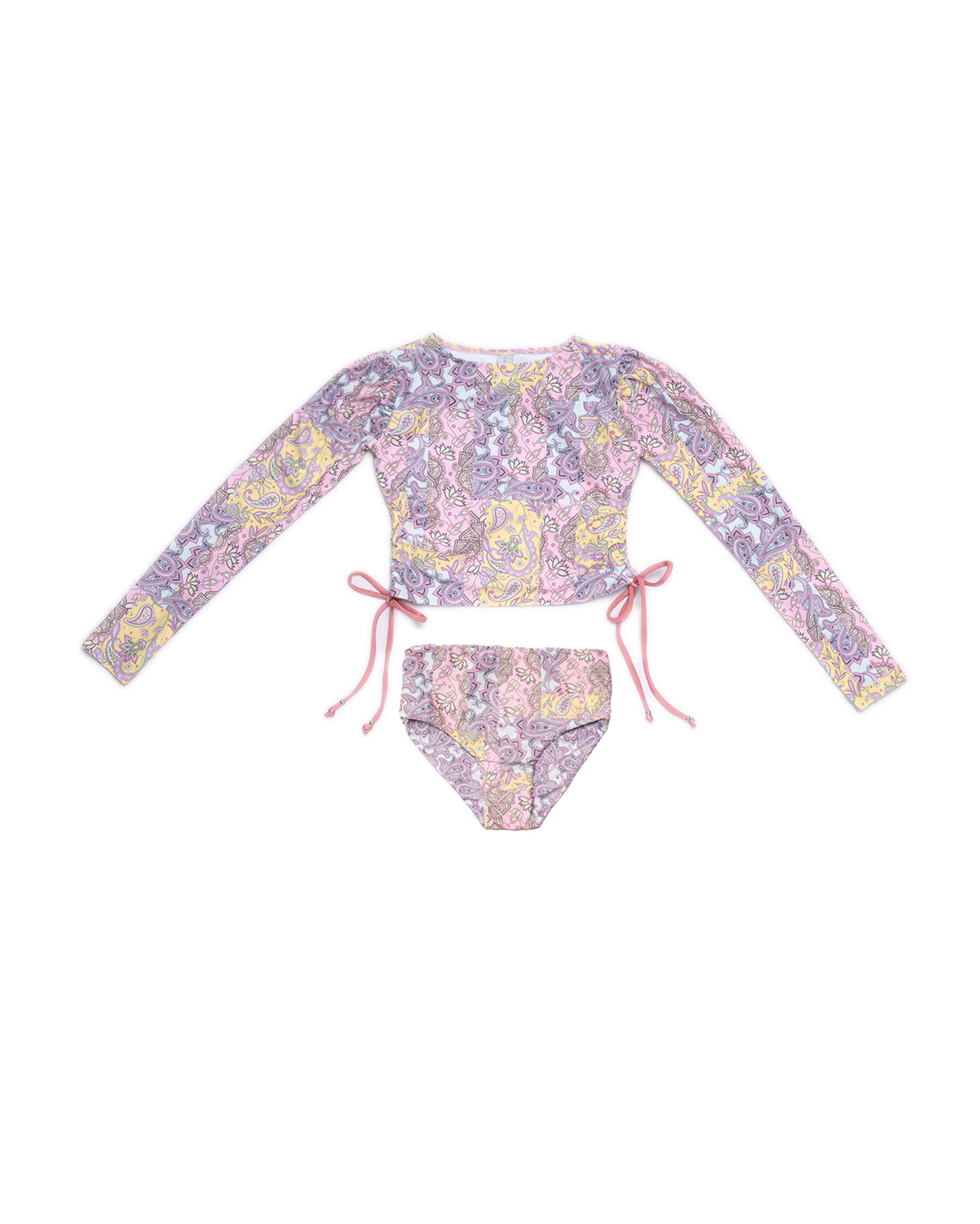 2 Piece Swimsuit Set with Side Ties