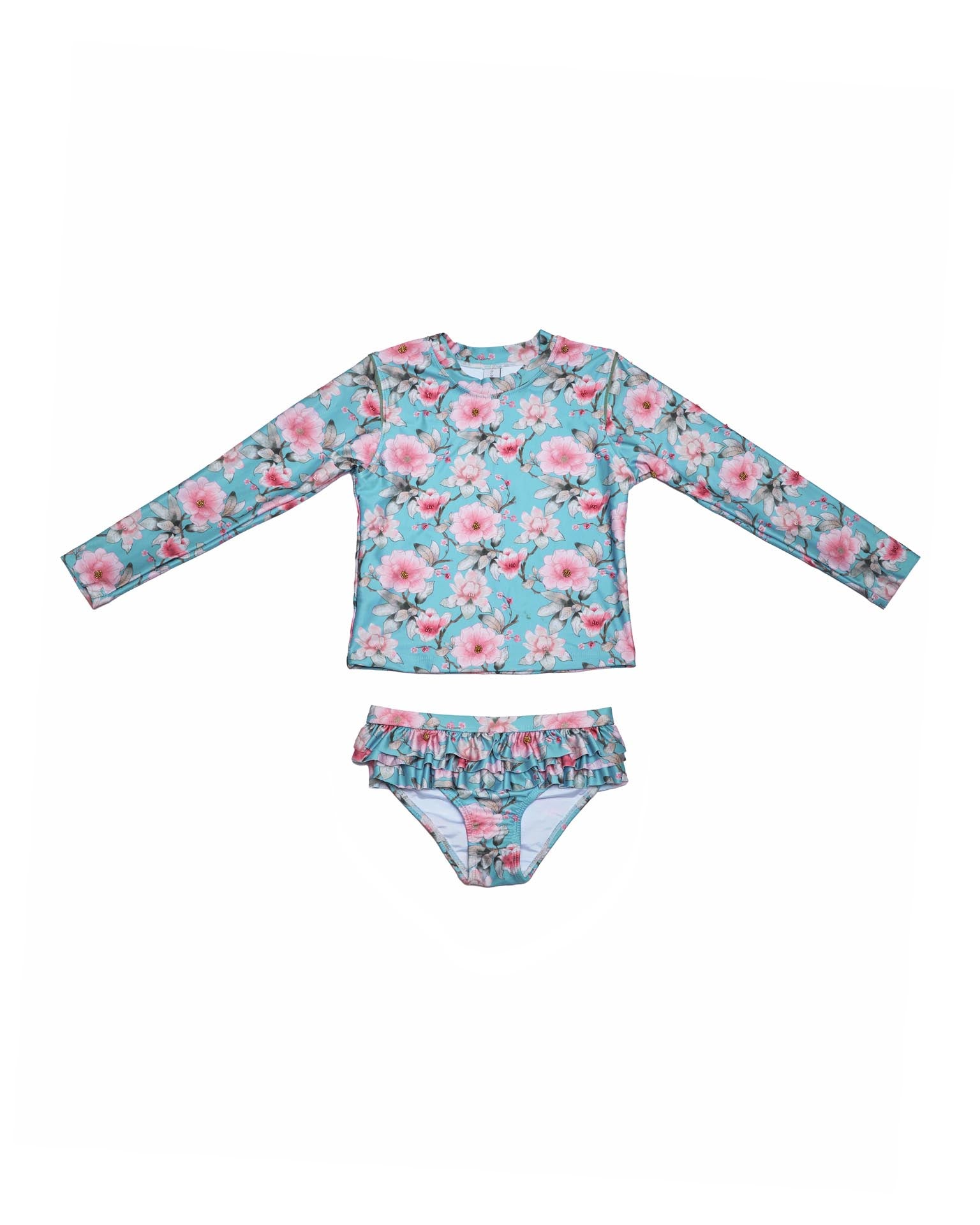 2 Piece Swimsuit Set with Frilly Bottoms