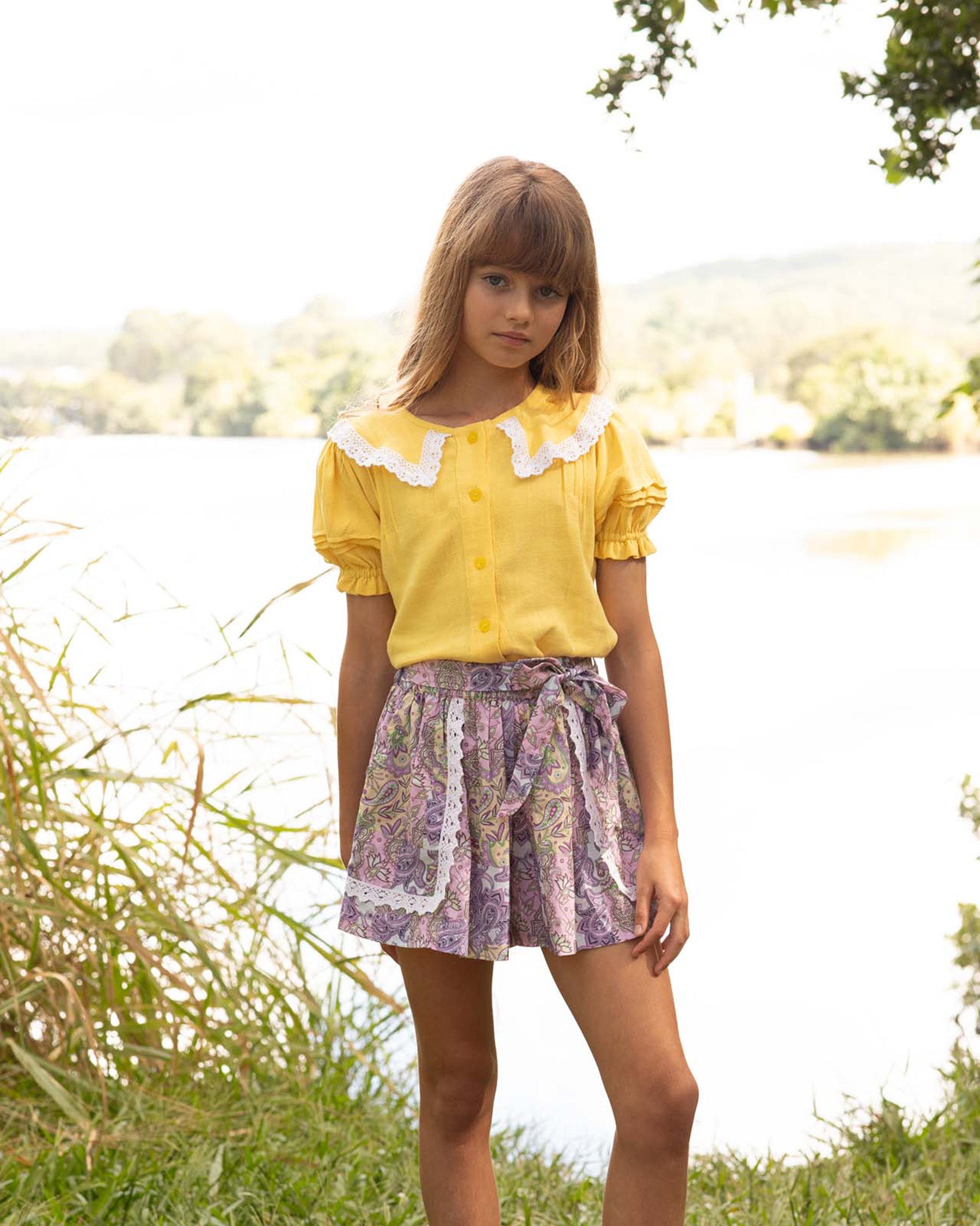 Cotton Shorts with Belt