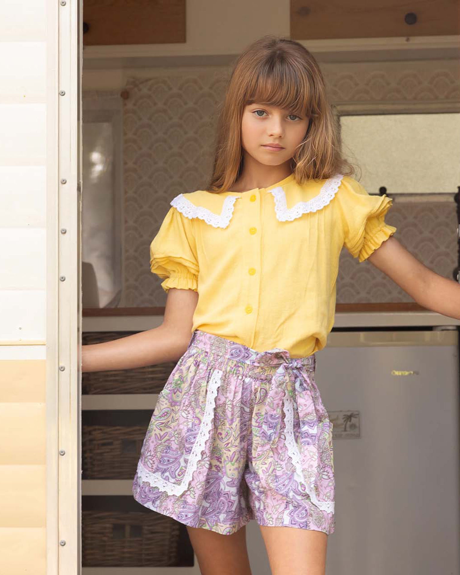 Cotton Shorts with Belt