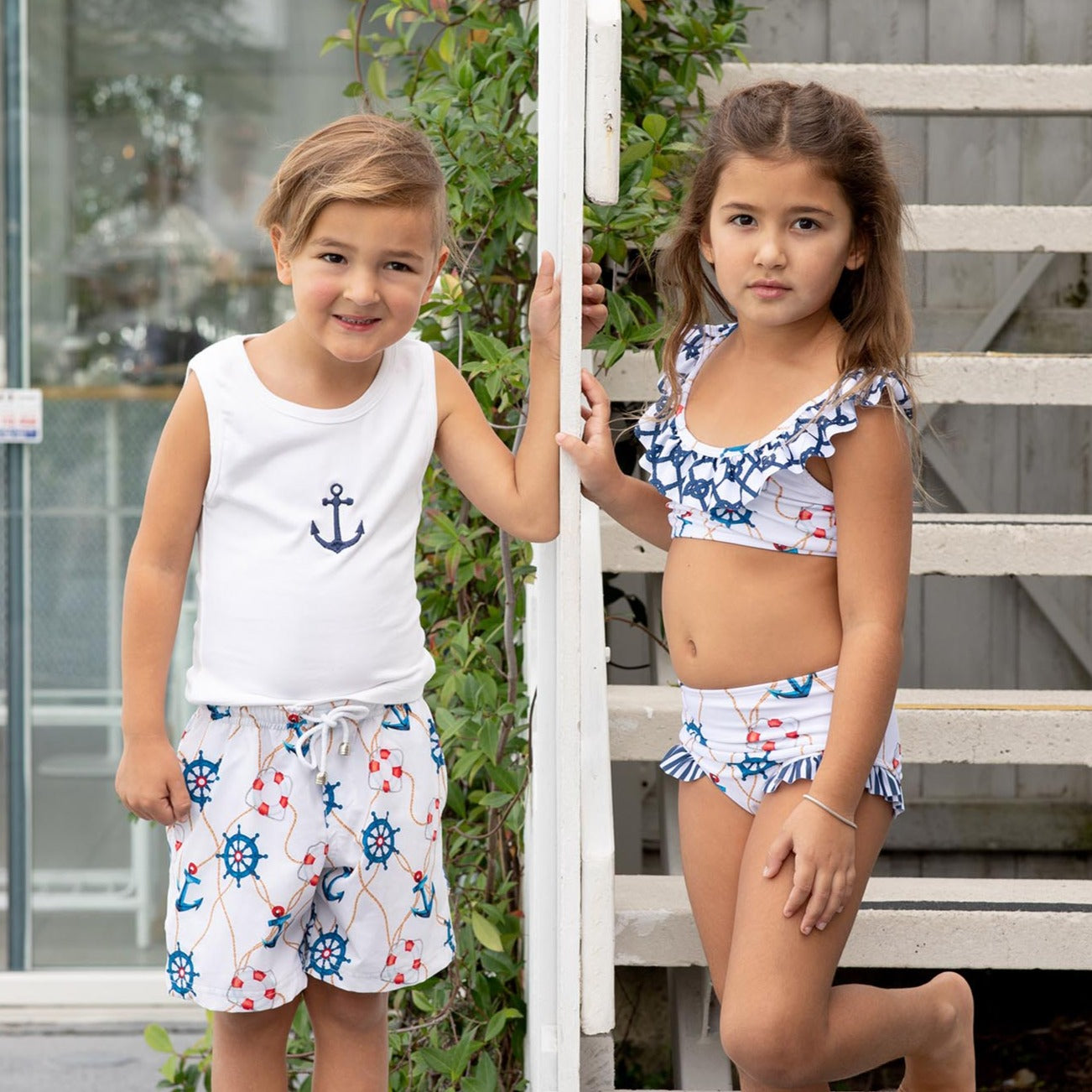 Boys Nautical Board Shorts - Lifestyle 3