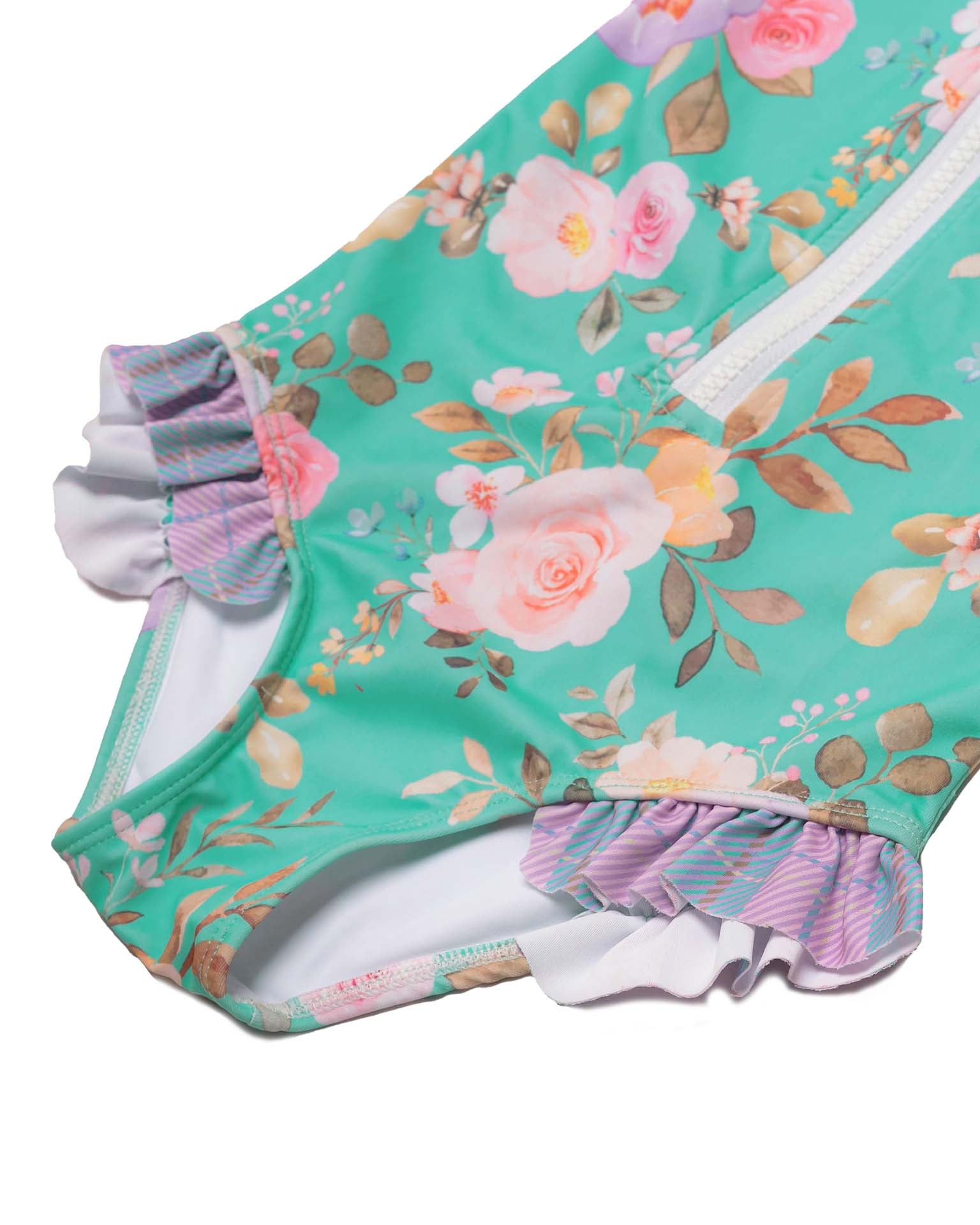 Long Sleeve Zip One Piece Swimsuit