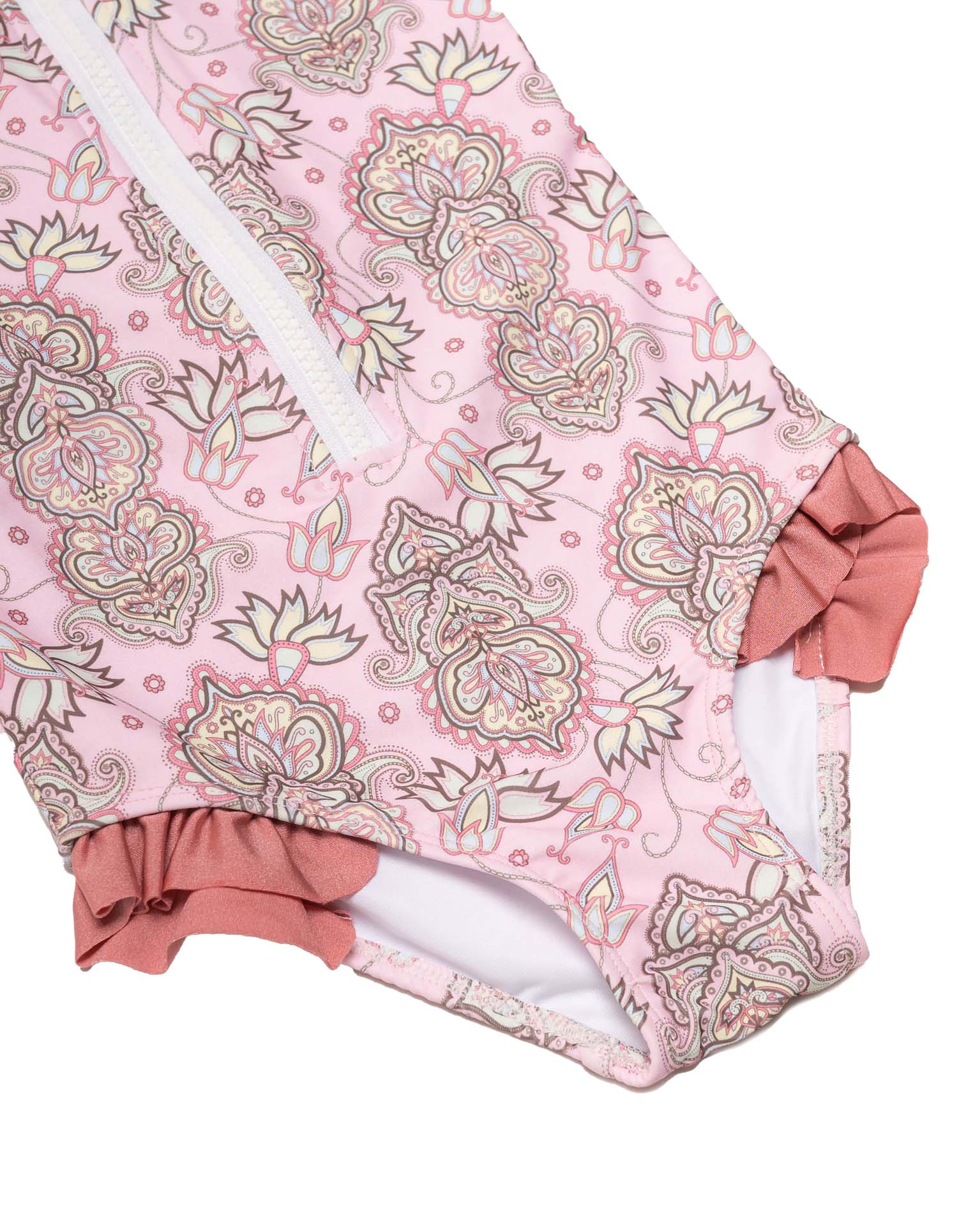 Long Sleeve Zip One Piece Swimsuit - Wild Flower