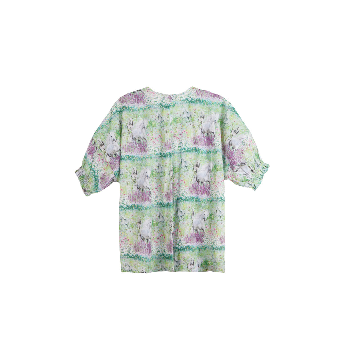 Girls Horses Summer Lightweight Kimono - Back