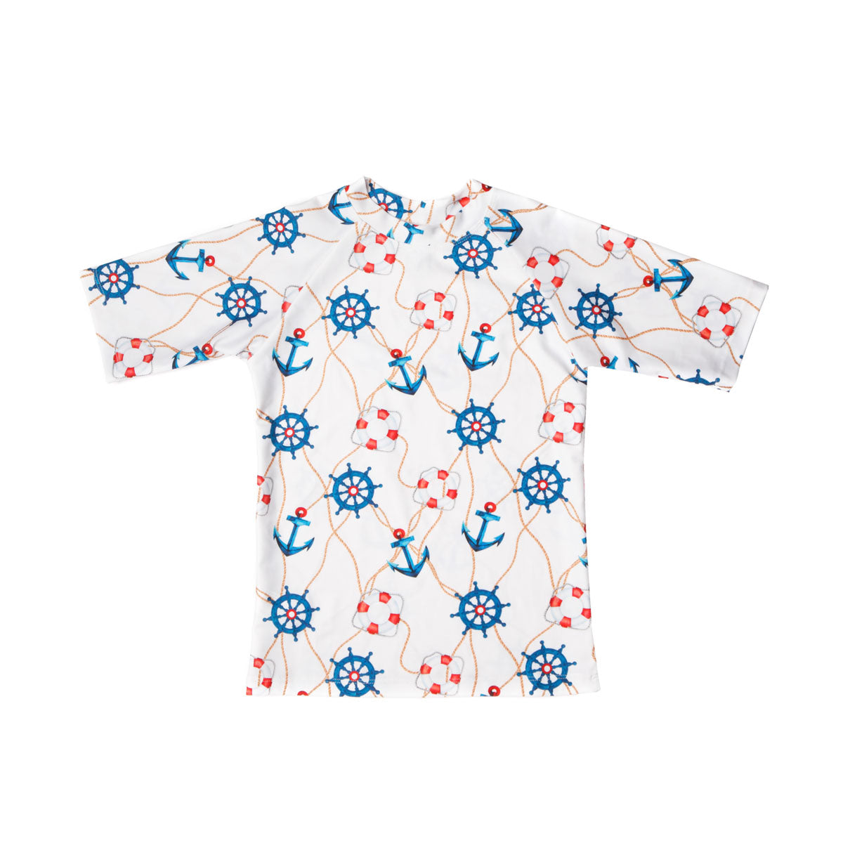 Boys Nautical Rash Guard - Front