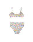 Girls Floral Reversible Bikini with High Waist - Back
