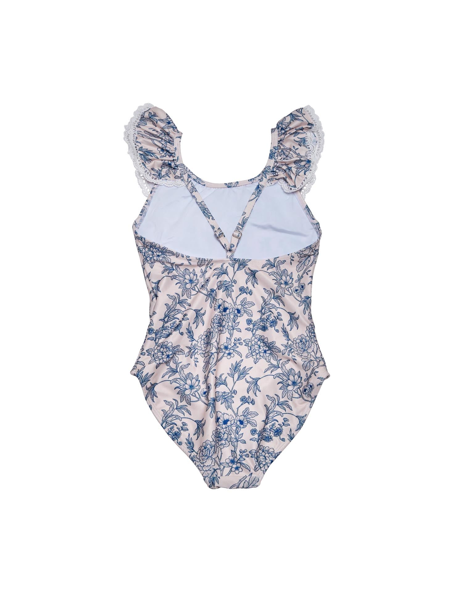 Ruffle Neck One Piece Swimsuit