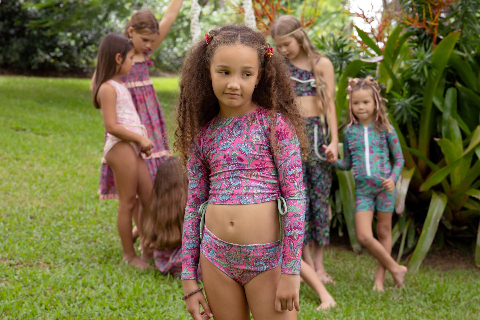 2 Piece Swimsuit Set with Side Ties (Reversible Bottoms)