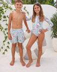 Girls Long Sleeve Zip One Piece – Celestine - Olga Valentine girls swimwear (image 5 of 6)