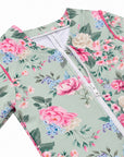 Girls Long Sleeve Zip One Piece – Celestine - Olga Valentine girls swimwear (image 4 of 6)