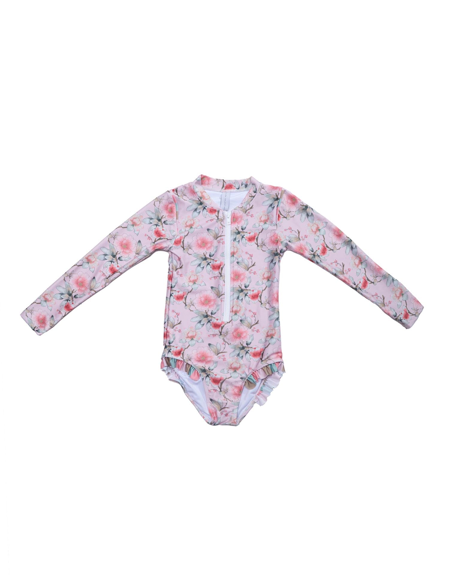 Long Sleeve Zip One Piece Swimsuit