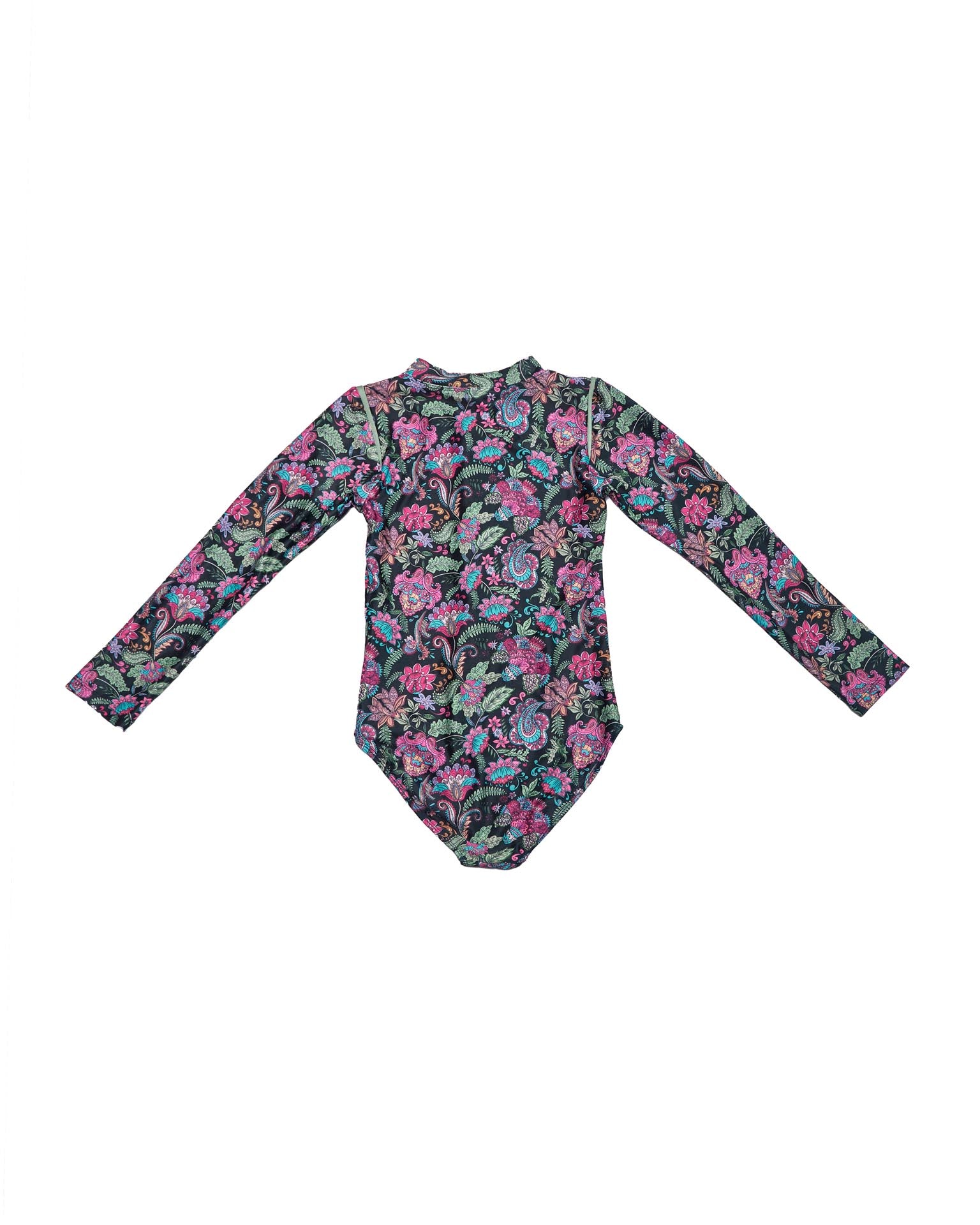 Long Sleeve Zip One Piece Swimsuit