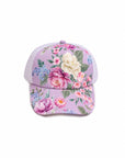 Mesh Trucker Cap - Violetta detail view - Olga Valentine girls swimwear