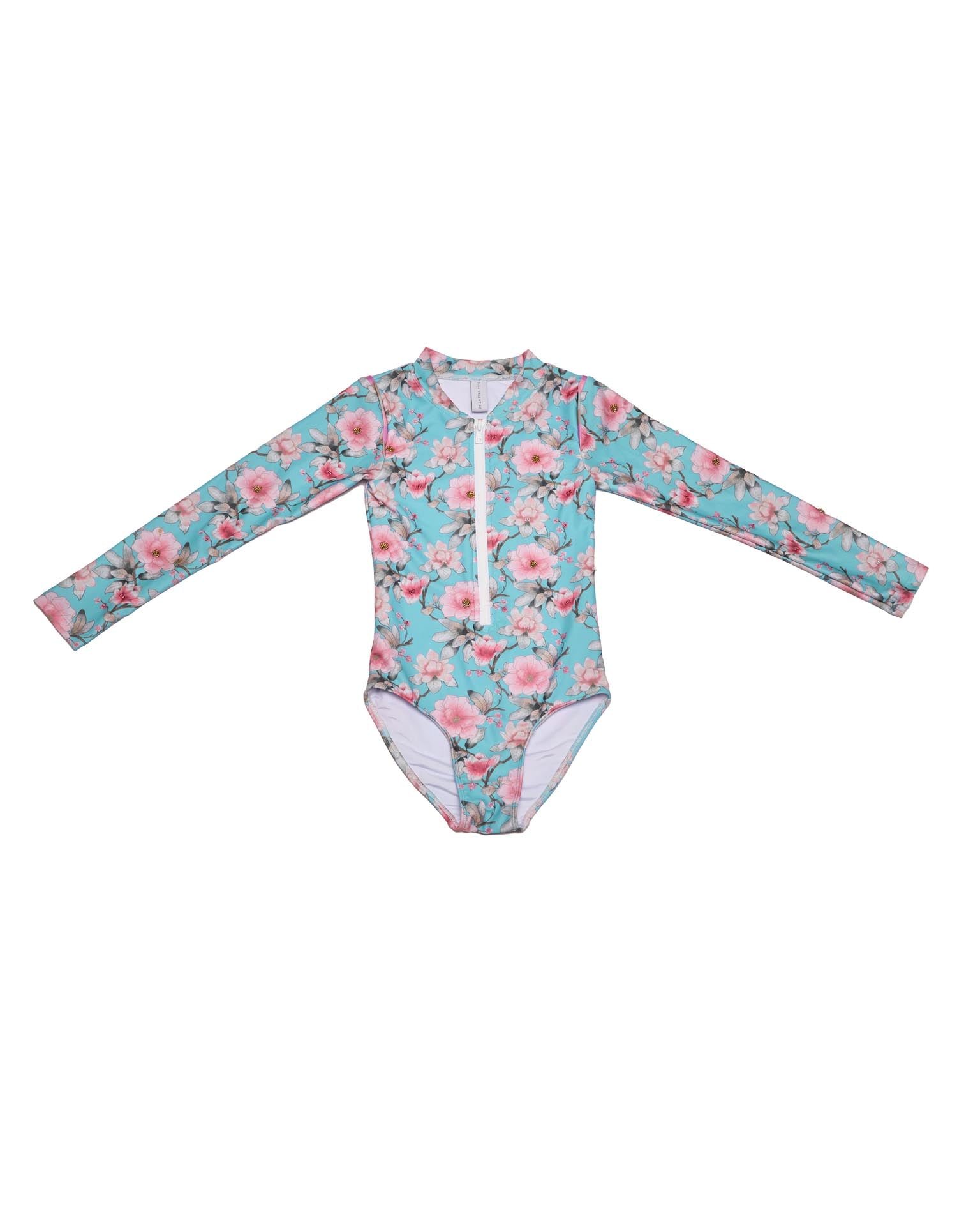 Long Sleeve Zip One Piece Swimsuit