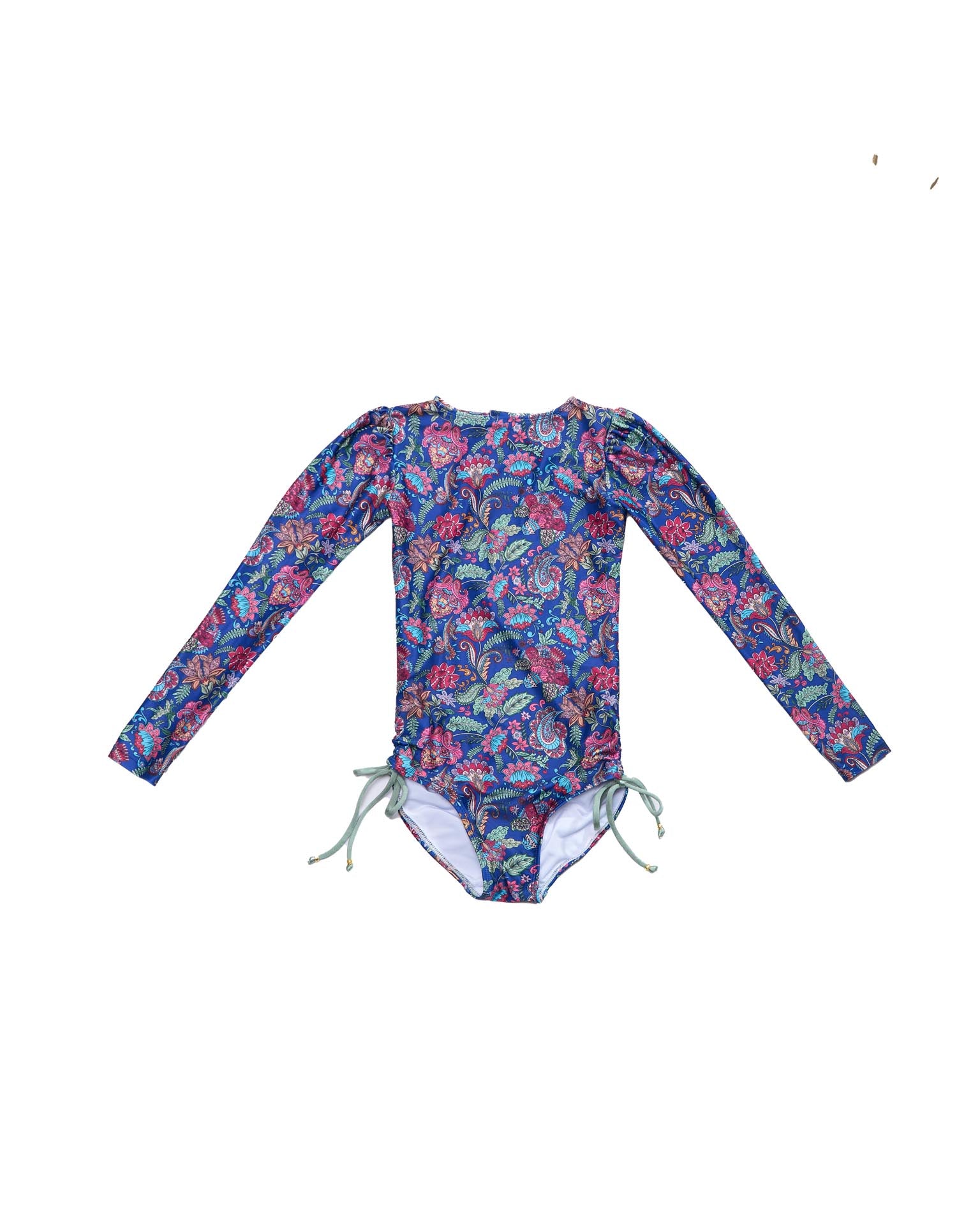 Long Sleeve One Piece Swimsuit with Side Ties