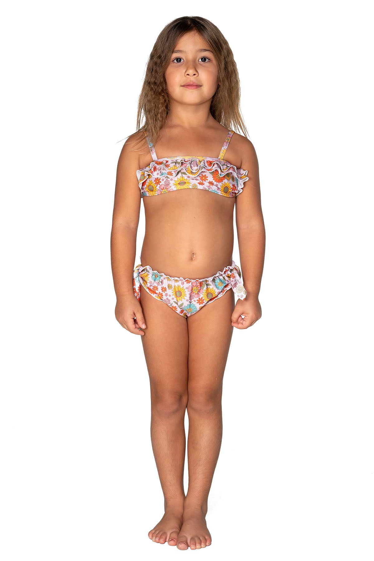 Peace, Love & Happiness Frilly Bikini (Harmony) - Front