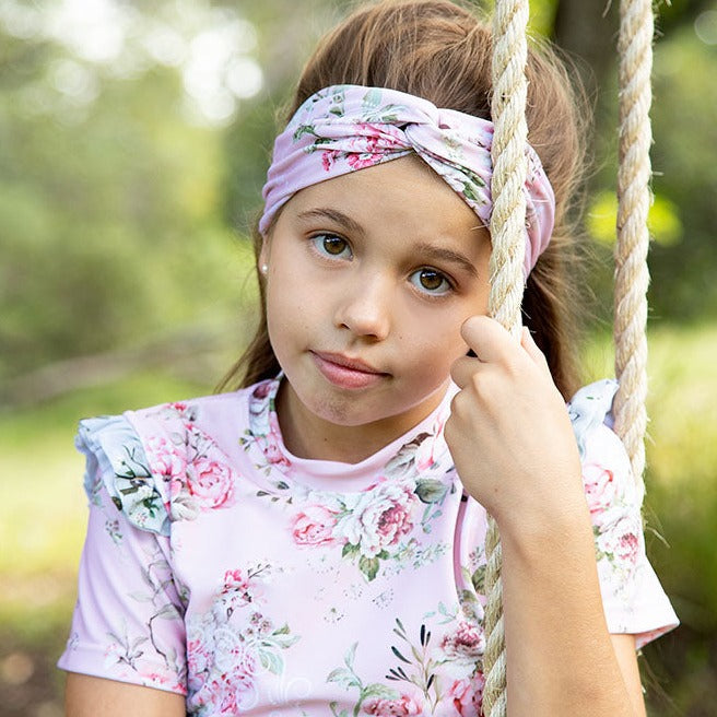 Girls Headband - Pink Floral - Adore