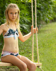 Girls Bikini Set - Navy Blue Floral - Passionate - Lifestyle 4