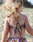 Girls High Waisted Bikini - Brown Floral - Poppy - Lifestyle 8