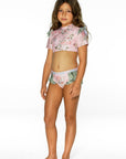 Girls Bikini Set - Floral Pink - Adore - Front 1