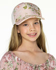Girls Trucker Cap - Pink Floral - Adore 1