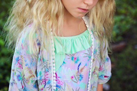 Tropical Bird Pink Kimono
