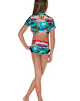 Girls Bikini Rash Set - Retro Cadillac - Back 1