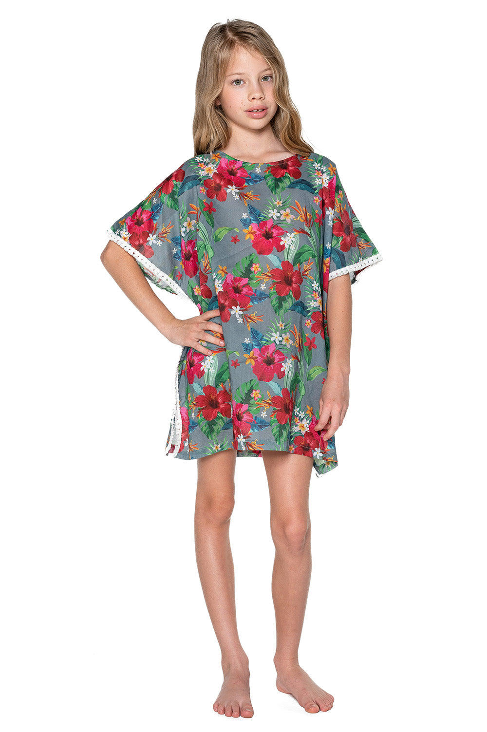 Tropicana Simple Kaftan (Isla) - Front