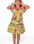 Tropicana Short Sleeve Dress (Lei) - Front 2