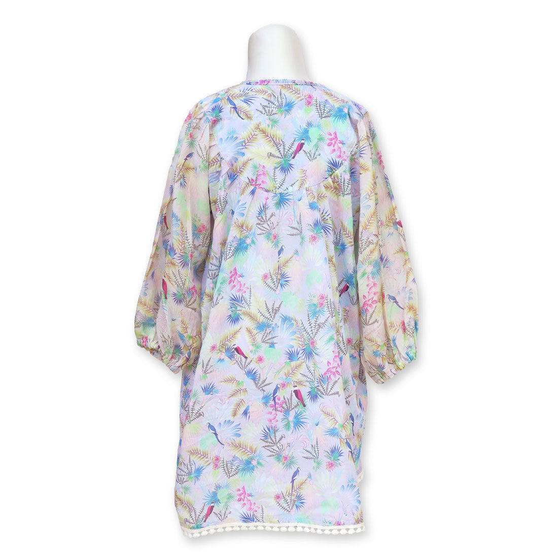 Tropical Bird Pink Kaftan