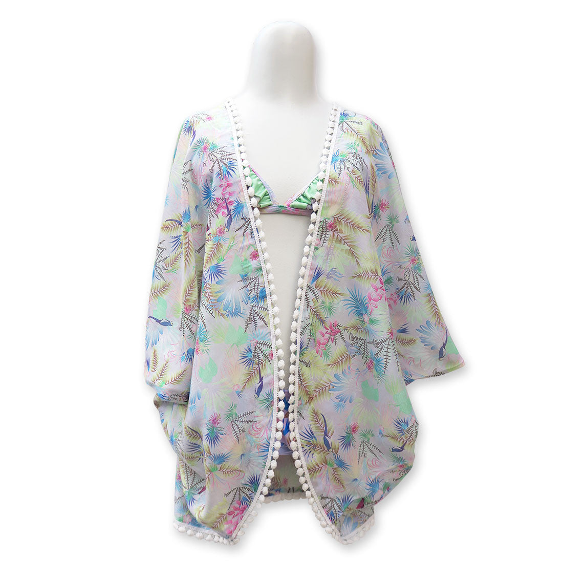 Tropical Bird Pink Kimono