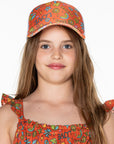 Girls Trucker Cap - Orange Retro - Jesabell