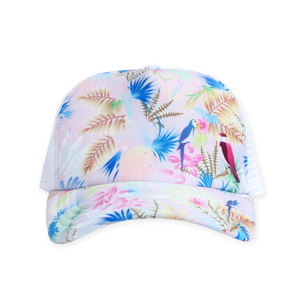 Tropical Bird Pink Mesh Back Cap