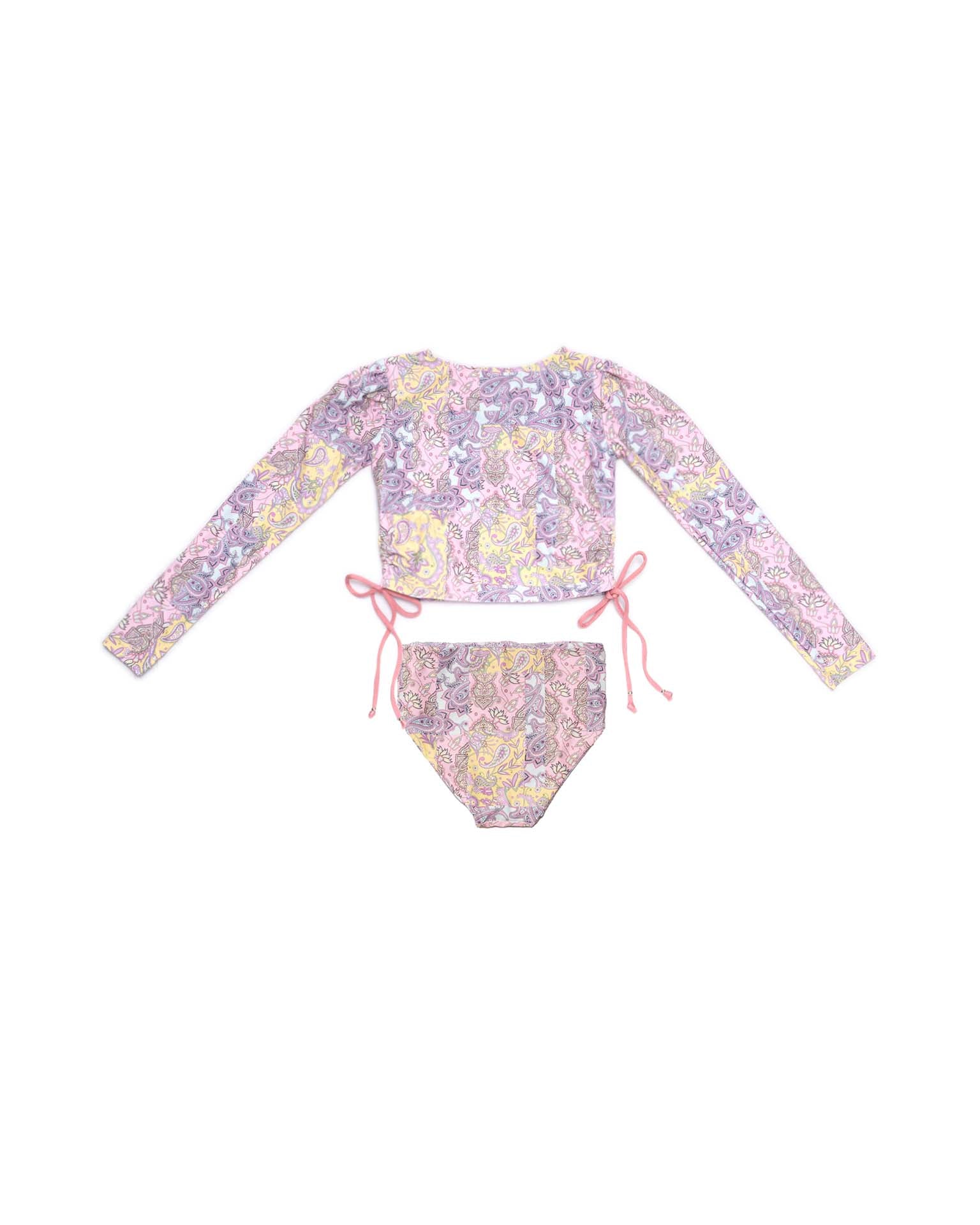 2 Piece Swimsuit Set with Side Ties