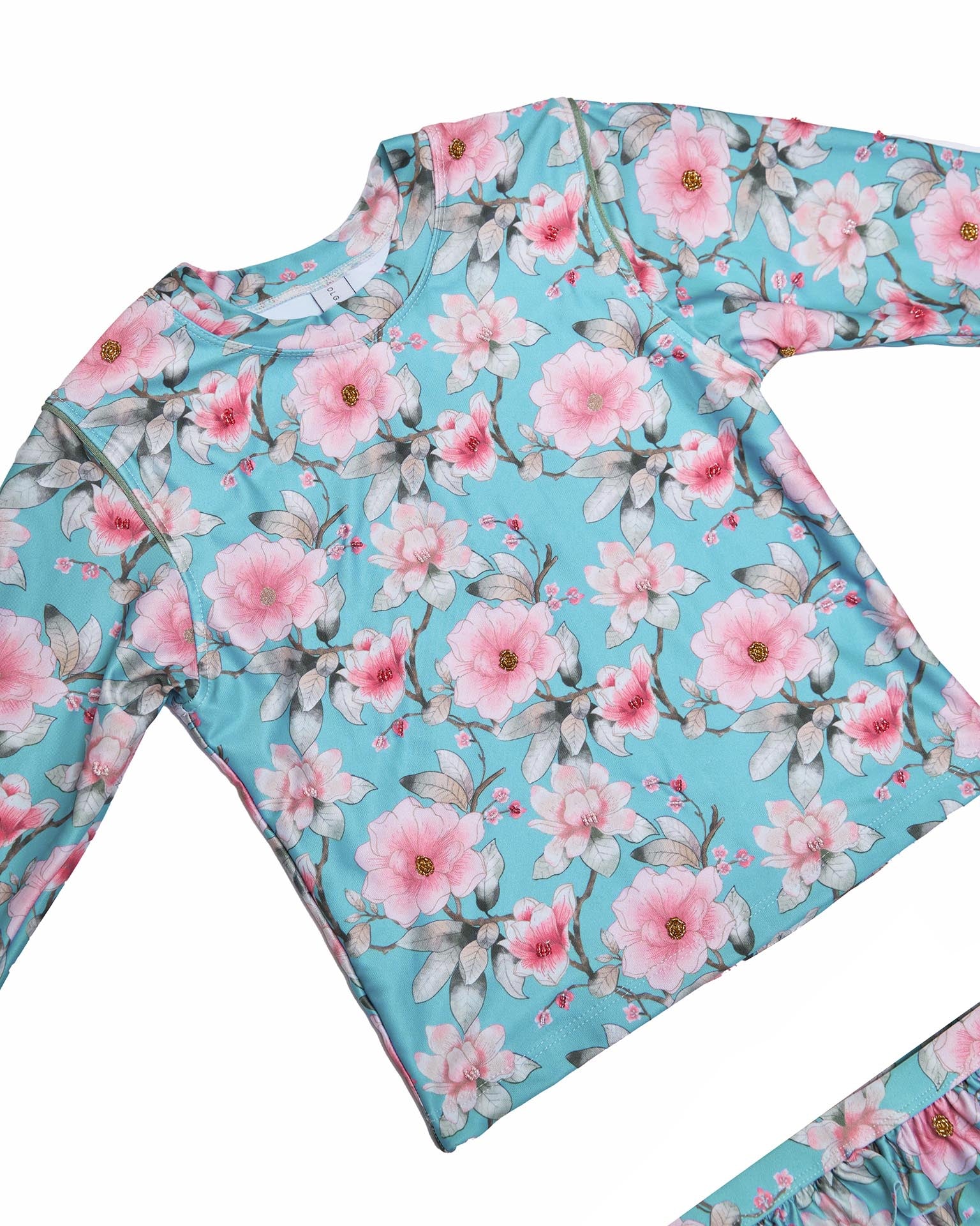 2 Piece Swimsuit Set with Frilly Bottoms