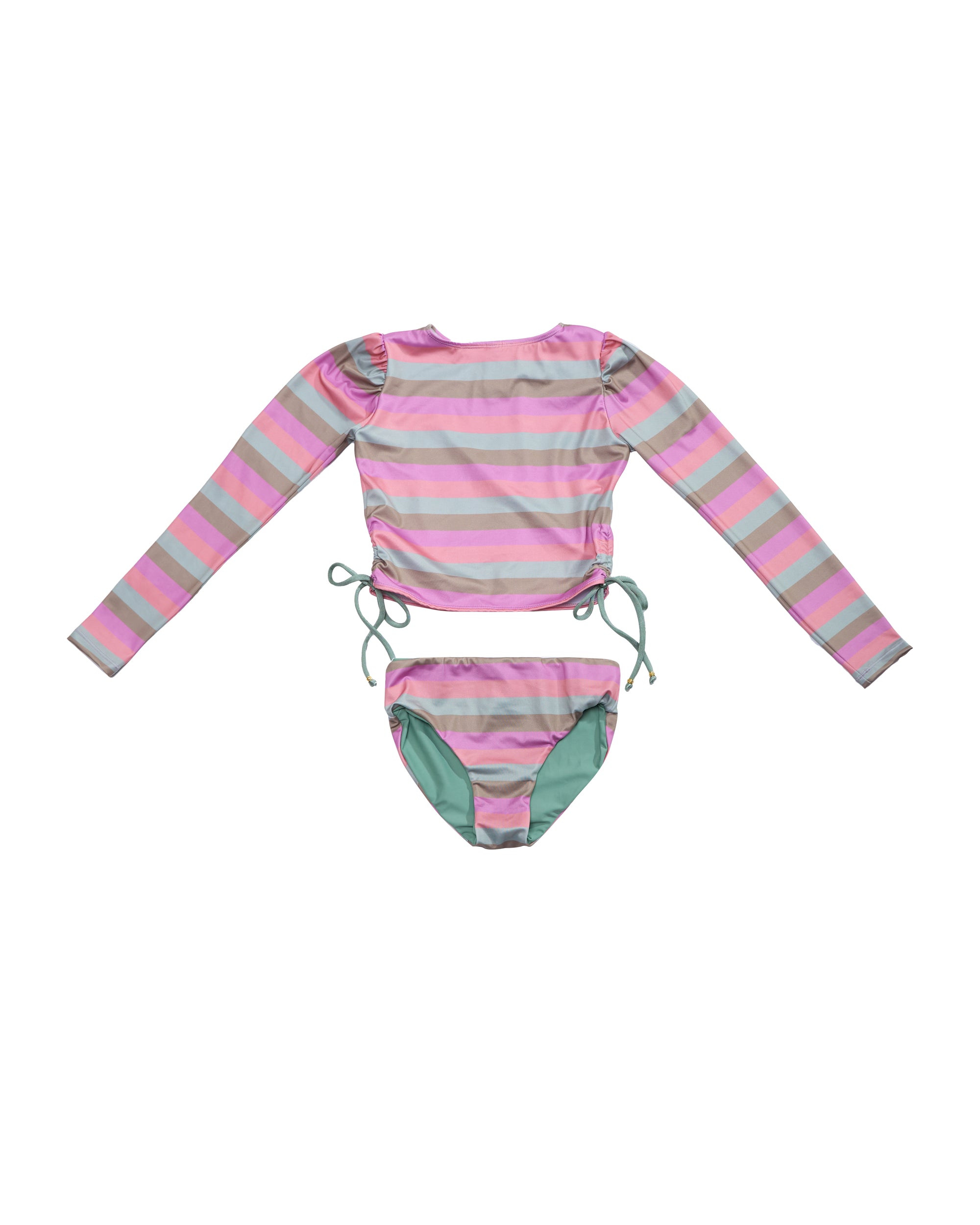 Side Ties 2 Piece Set / Reversible Pants (Luster)