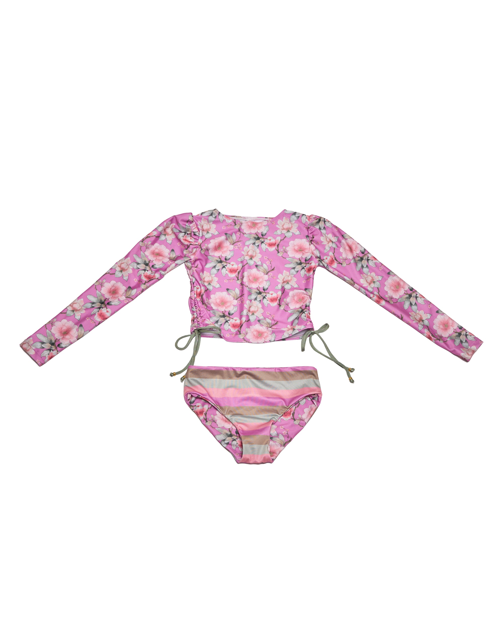 Side Ties 2 Piece Set / Reversible Pants (Morning Bloom)