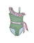 One Shoulder One Piece With Ruffle Trim (Green Fields)