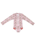 Long Sleeve Zip One Piece Swimsuit - Wild Flower