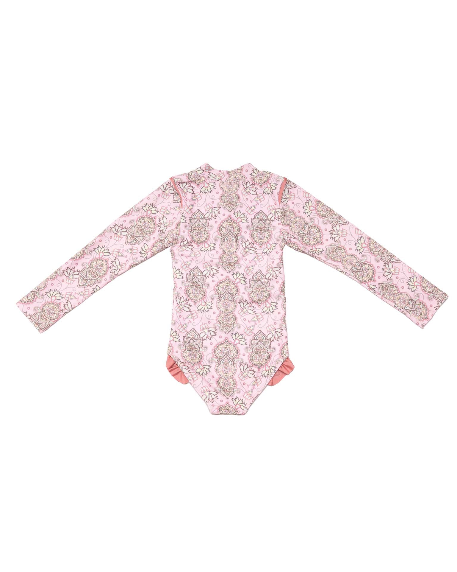 Long Sleeve Zip One Piece Swimsuit