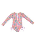 Long Sleeve One Piece Swimsuit with Side Ties
