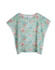 Girls Summer Kaftan Blue Floral - Front