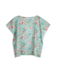 Girls Summer Kaftan Blue Floral - Back