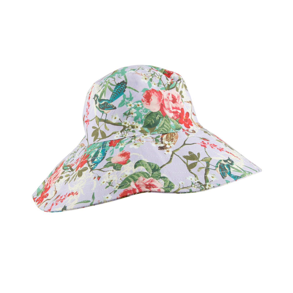 Girls Purple Floral Bucket Hat