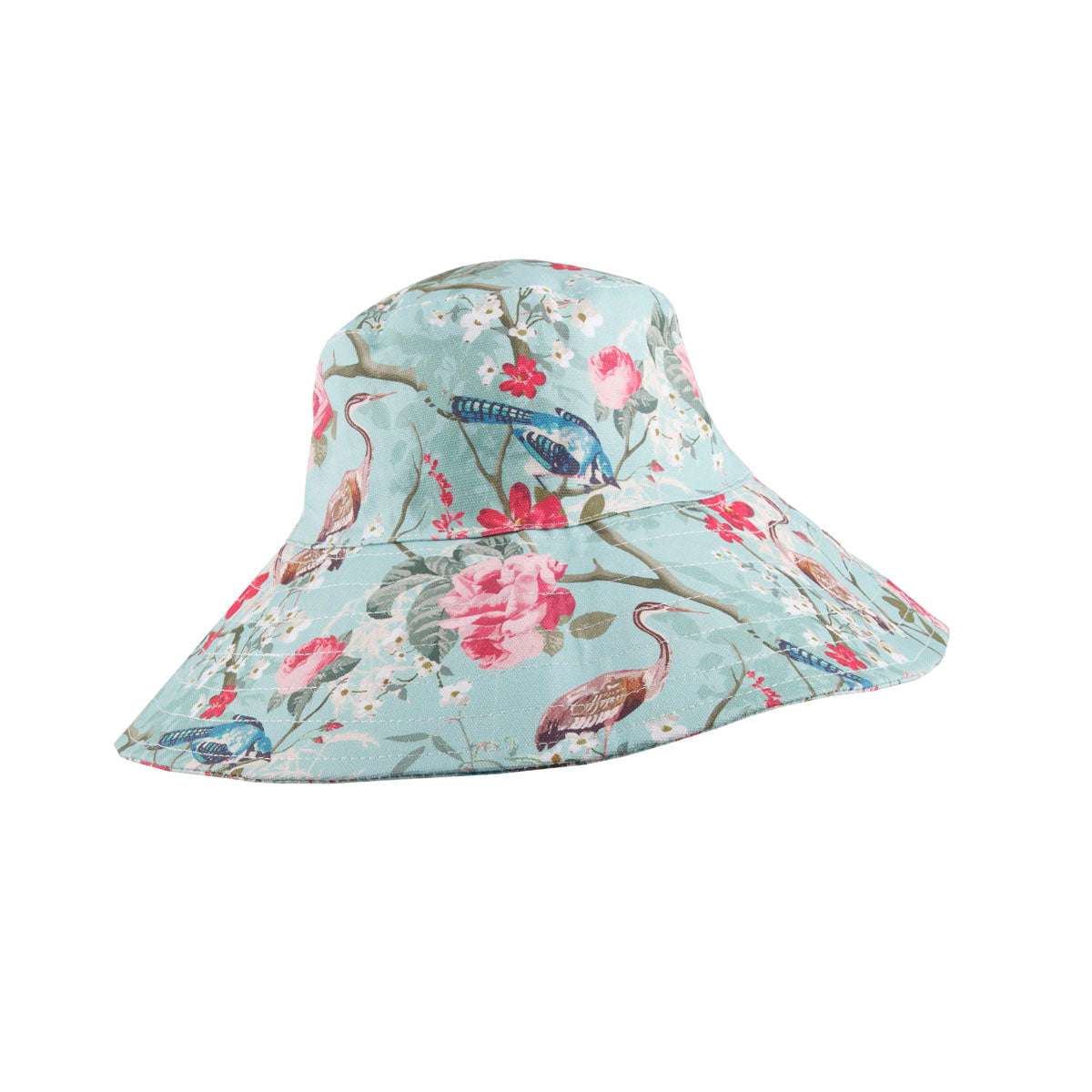 Girls Blue Floral Bucket Hat