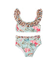 Wild Garden Ruffle Neckline Bikini (Faithful) - Front
