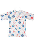 Boys Nautical Rash Guard - Back