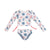 Girls Nautical 2 Piece Swimsuit with Side Ties - Front 1