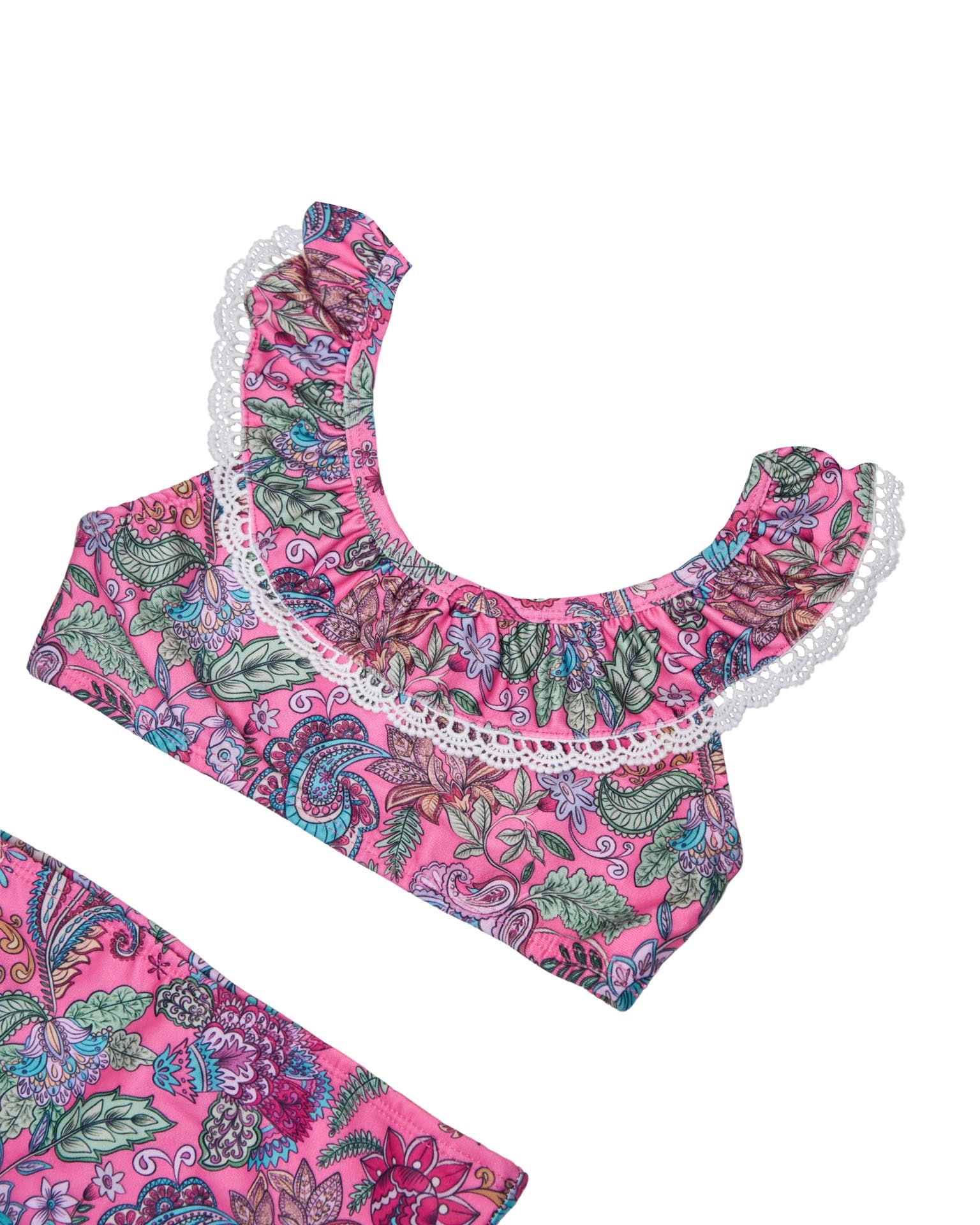 Ruffle Neckline Bikini