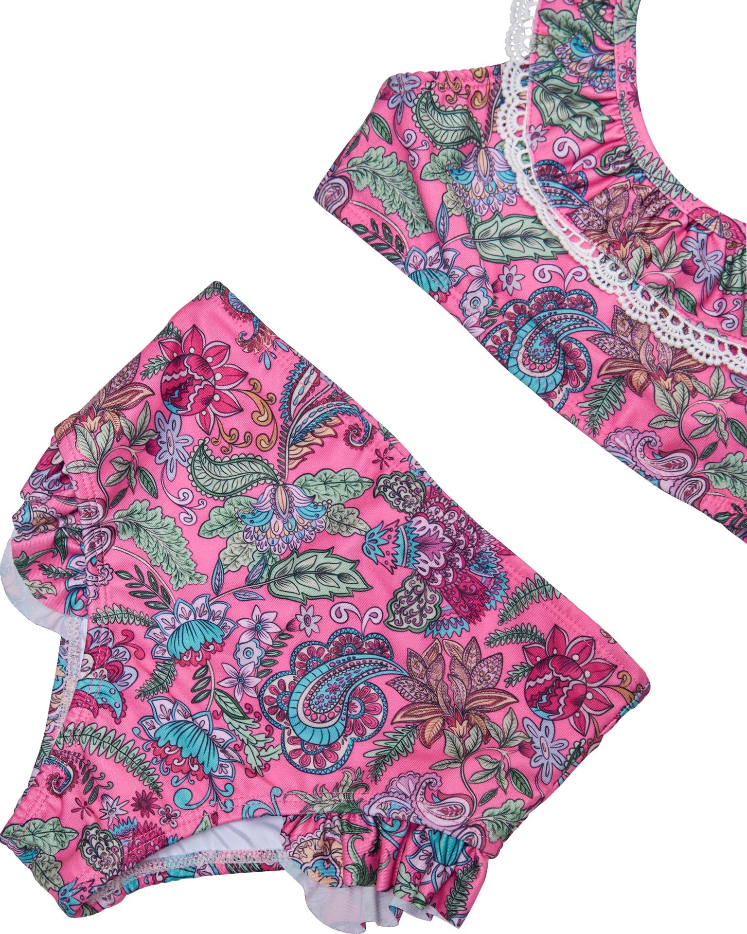 Ruffle Neckline Bikini
